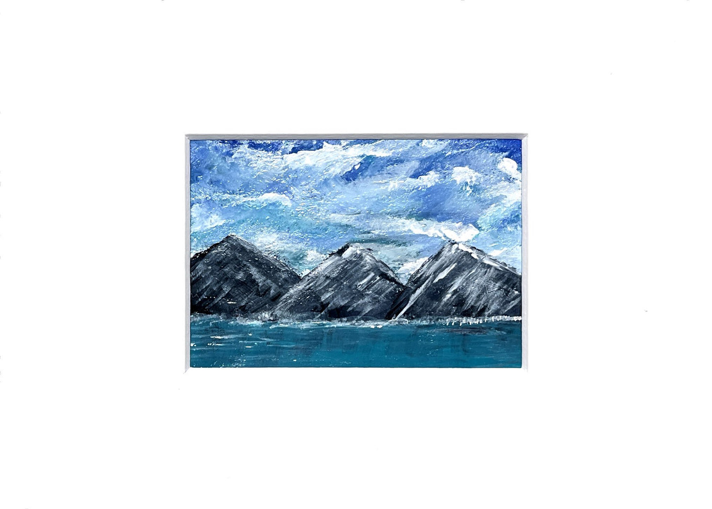 Original ACEO (2.5x3.5) painting Matted to 5x7 Titled Resilience