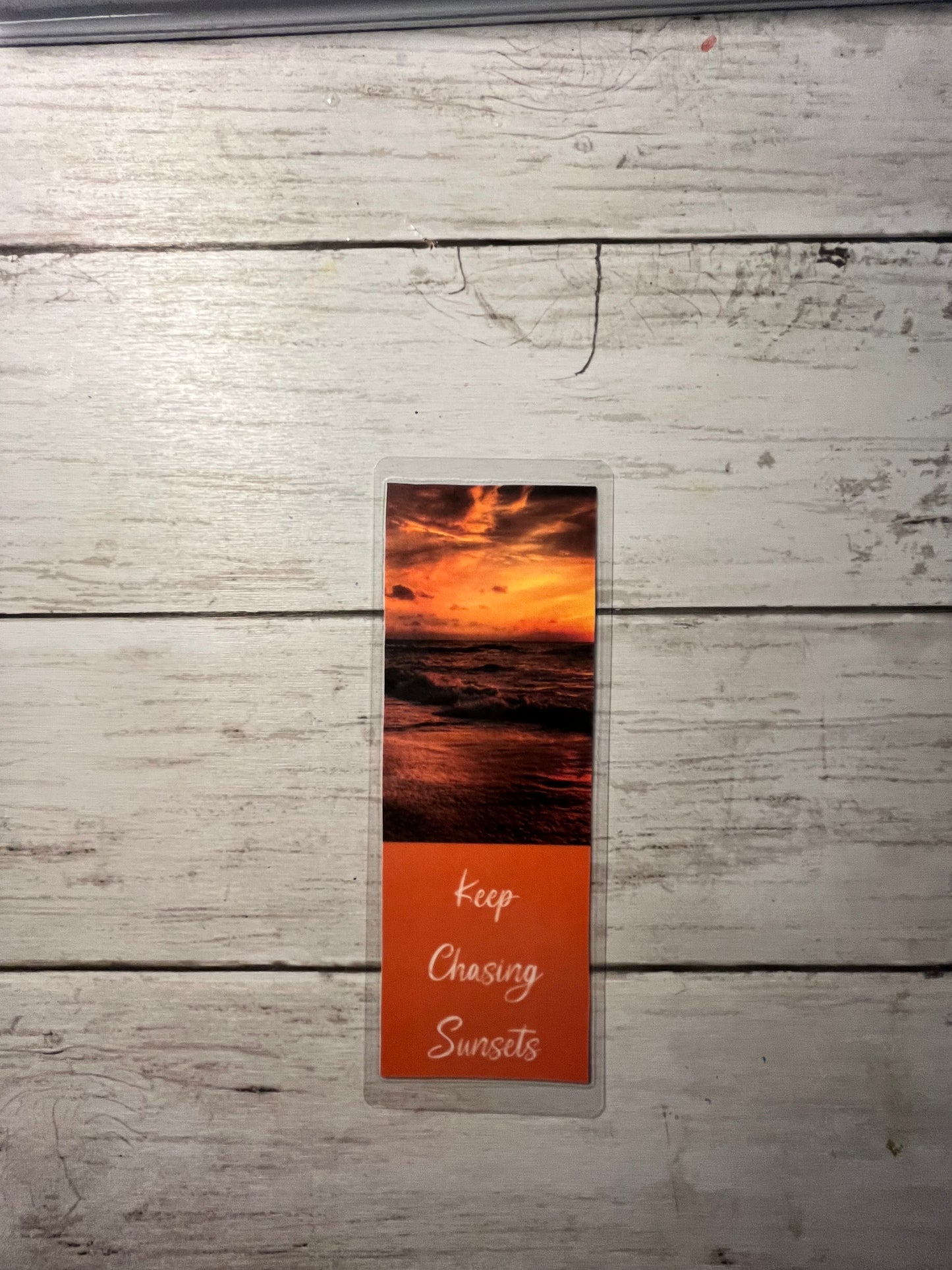 Keep Chasing Sunsets Laminated Bookmarks