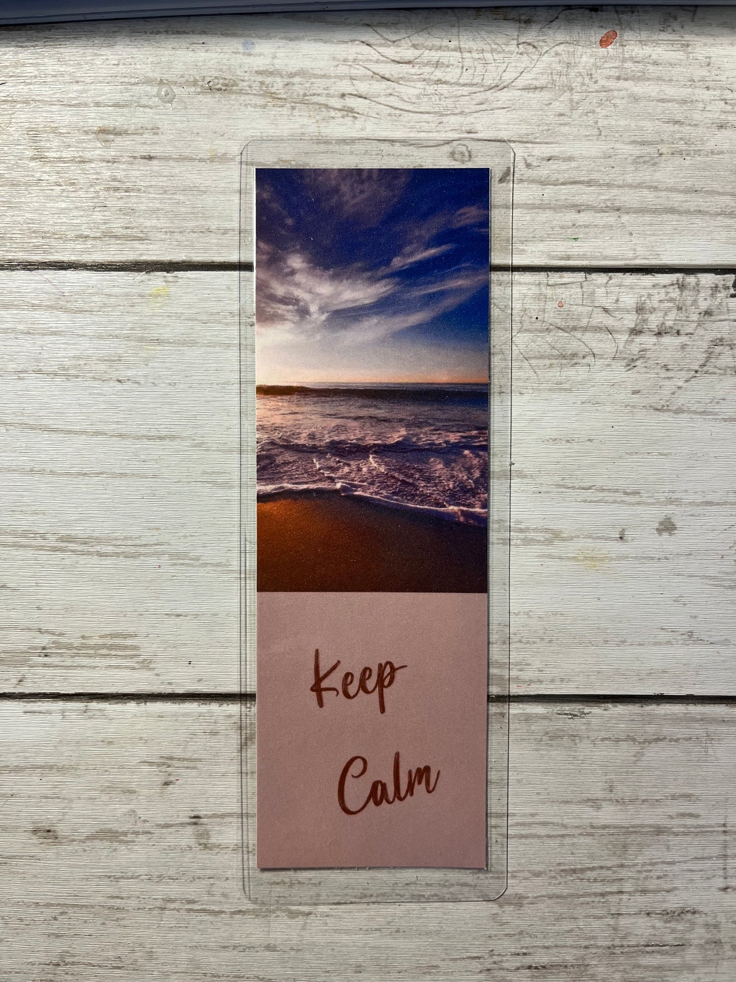 Keep Calm Laminated Bookmark