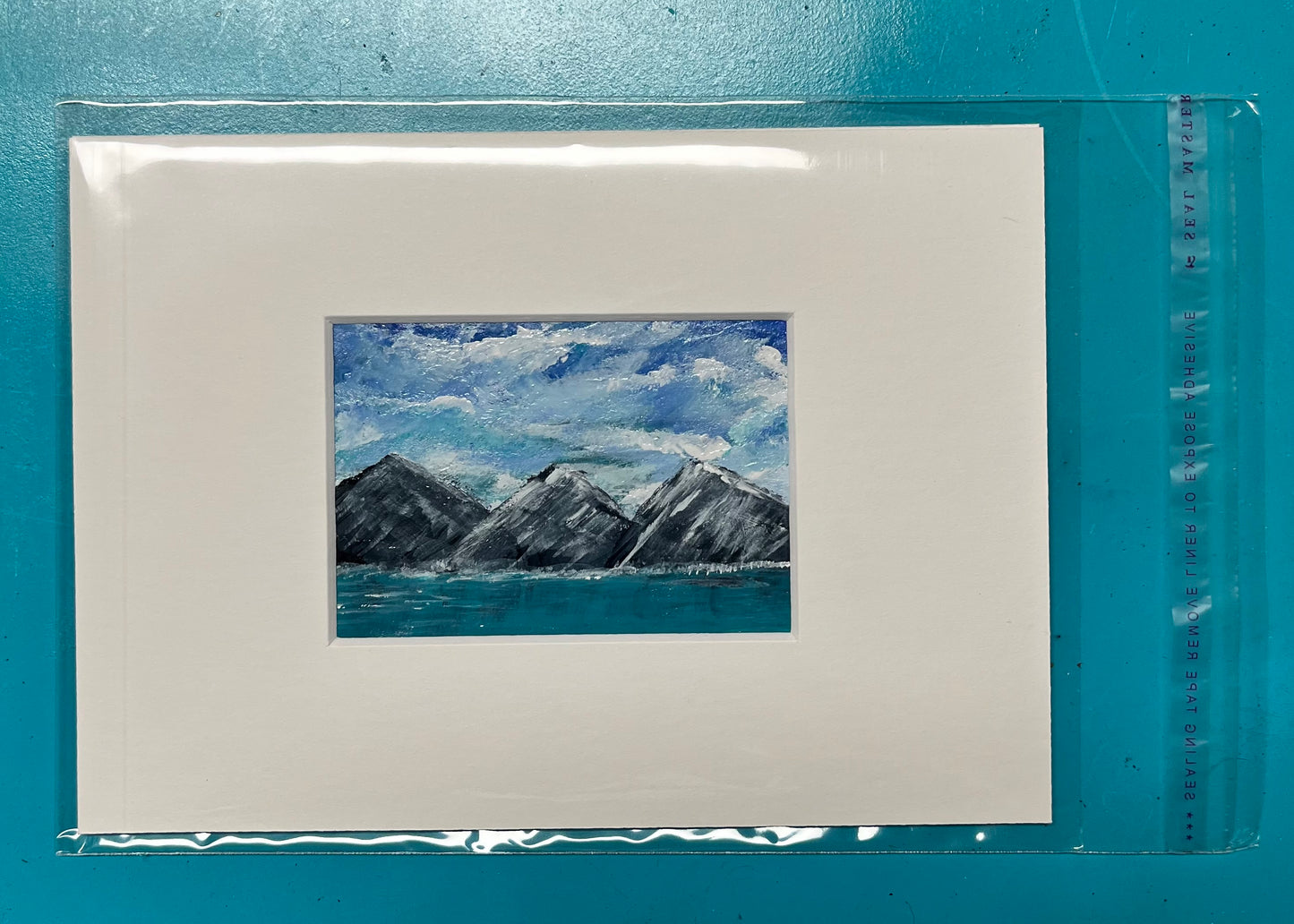Original ACEO (2.5x3.5) painting Matted to 5x7 Titled Resilience