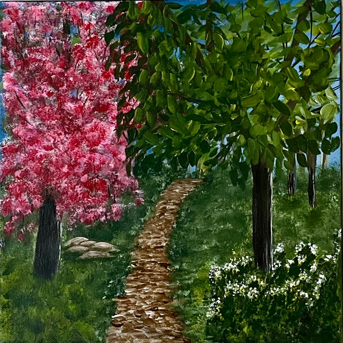 Original Acrylic Painting Titled "Stay on Your Path"