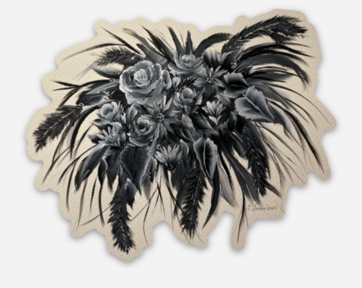 Floral Die Cut Sticker
