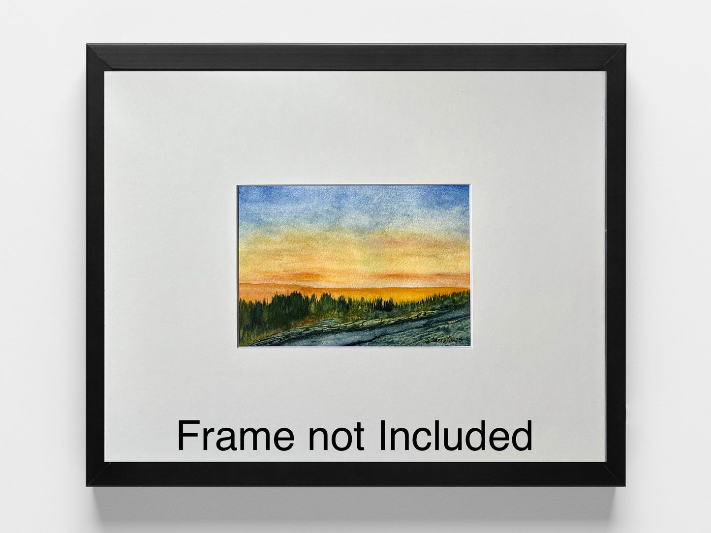 Original “Golden Hour Reverie” Watercolor Painting