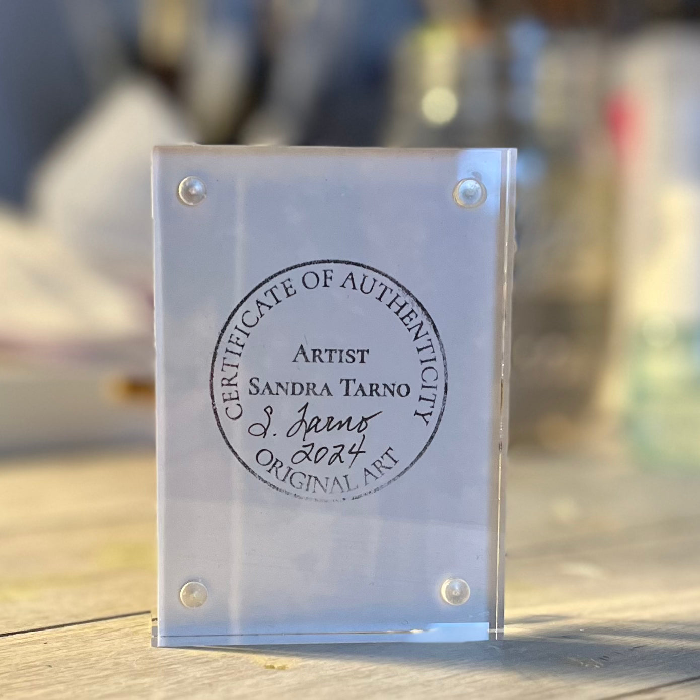 Beauty In All Things Original ACEO Painting In Magnetic Acrylic Frame