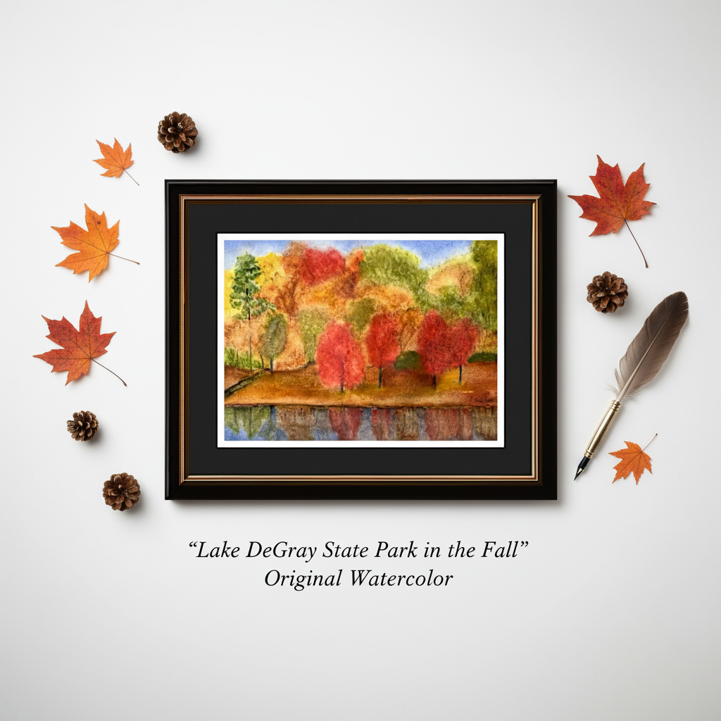 You will be generating high-quality product photos for an online stores product page. The product images should closely match the original products.
Here is the prompt (IMPORTANT!): """Generate a cinematic, top-down view of the watercolor artwork dis