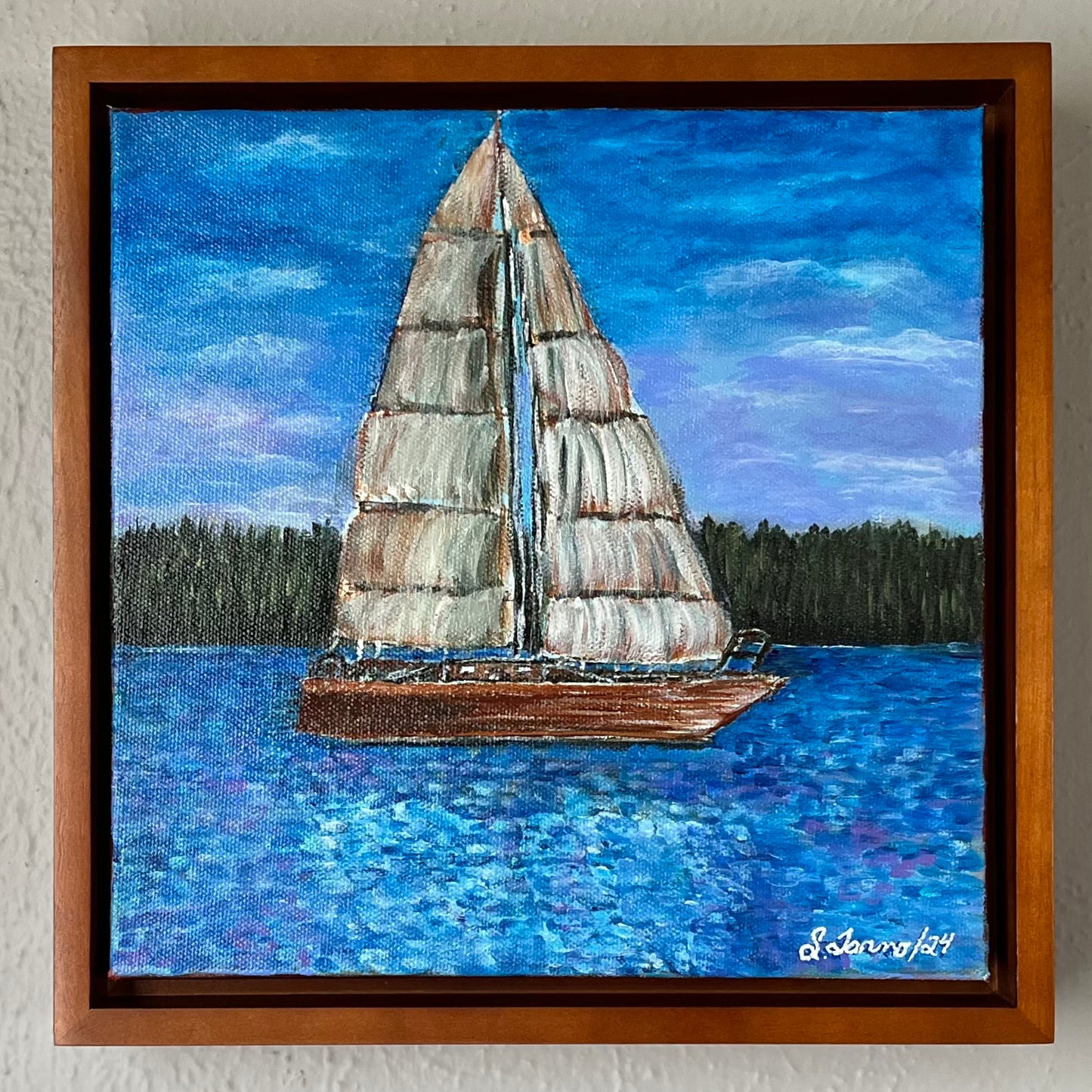 Original Acrylic Painting On Gallery Wrapped Canvas/ Sailboat