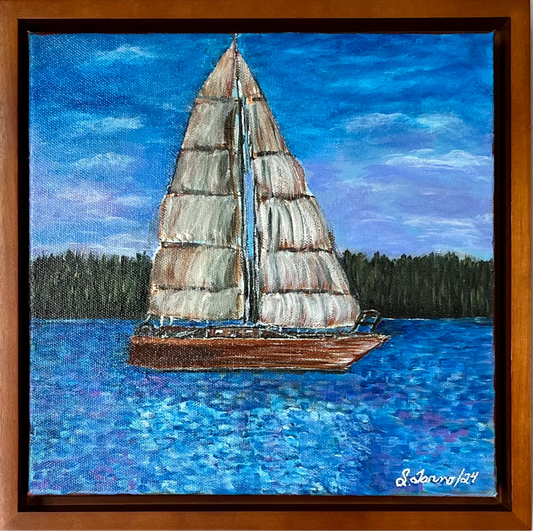 Original Acrylic Painting On Gallery Wrapped Canvas/ Sailboat