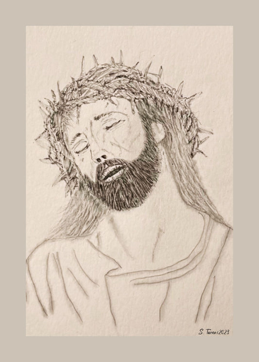 Jesus Print from Original Graphite Drawing