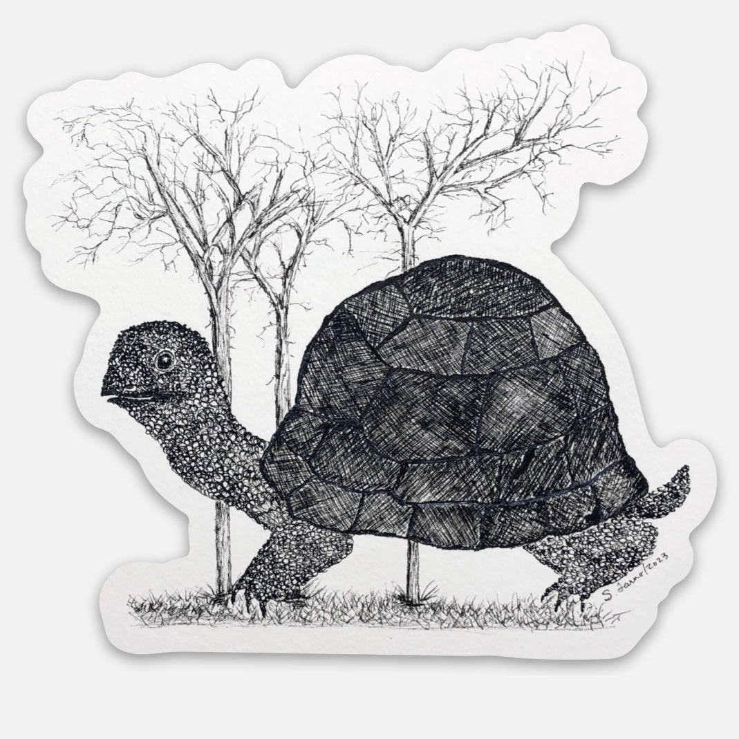 Vinyl Die Cut Sticker of Artwork/Tortoise