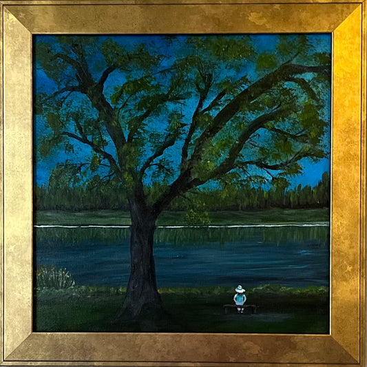 Original Acrylic Landscape Painting Titled “Serenity” Professionally Framed