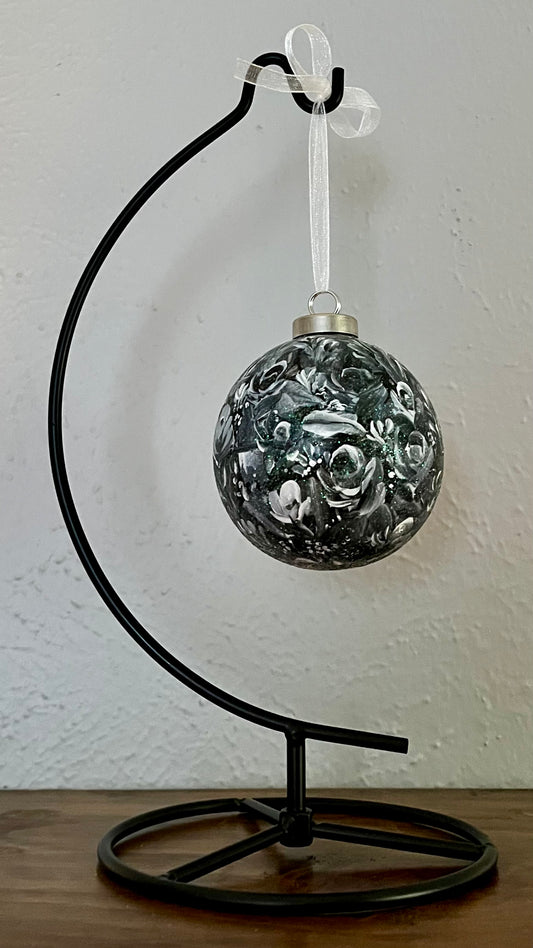 Monochromatic Acrylic Hand Painted Ornament