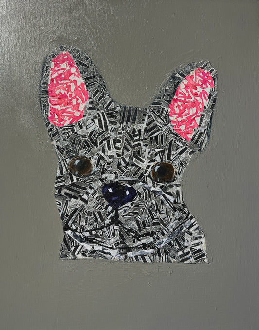 Original Mixed Media French Bulldog