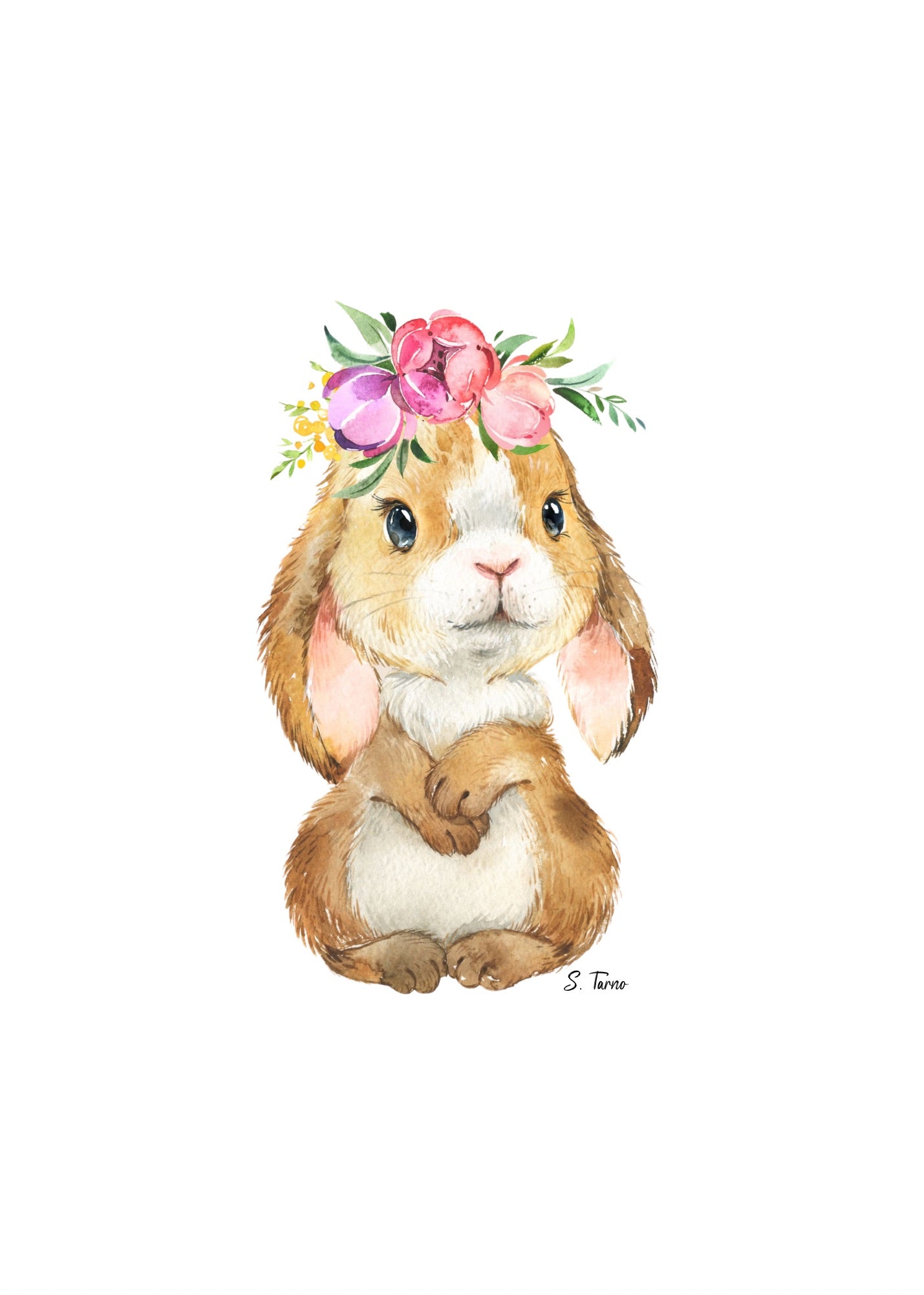 Print of Bunny Rabbit/Wall Art and Decor/Nursery Decor