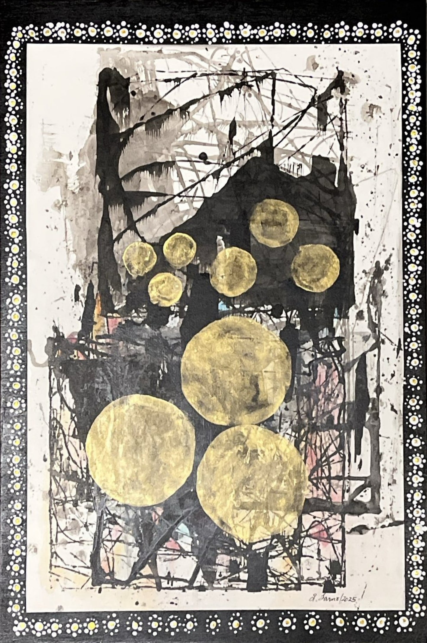 Original Mixed Media Titled Harmony in Choas