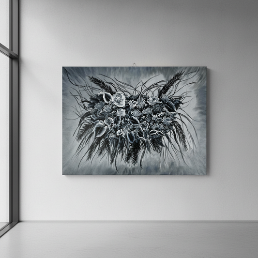 You will be generating high-quality product photos for an online stores product page. The product images should closely match the original products.
      Here is the prompt (IMPORTANT!): """Photograph 'Brilliance II' in a contemporary gallery environment 